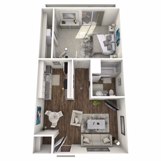 1 Bed • 1 Bath B-304 floor plan